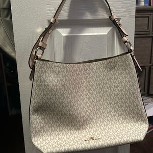Michael Kors Cream Monogram Satchel